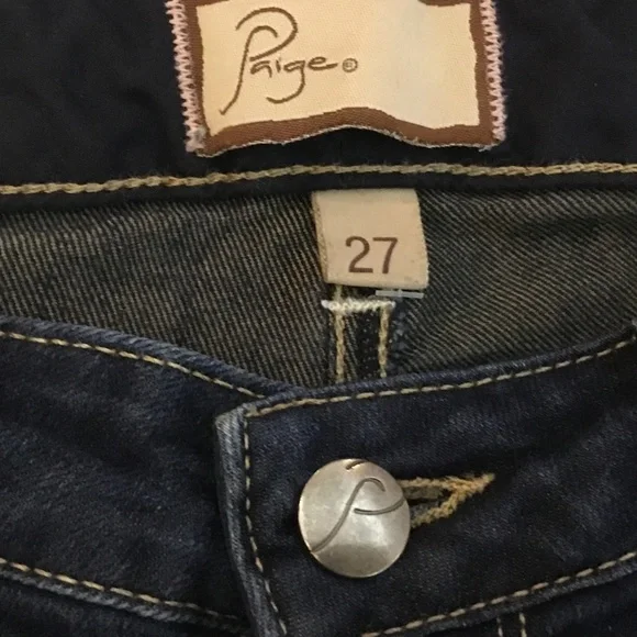 Paige Peg Straight Stretch Low Rise Jeans 27×31 - Picture 3 of 4